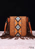 Boho Leather Carved Shoulder Bag